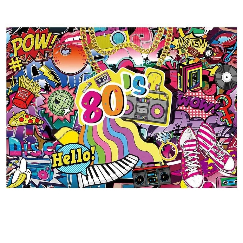 1980s backdrop Fun for Photo shoot